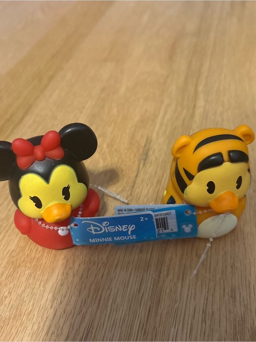 Disney Minnie Mouse & Tigger Squeezable Tub Toys NEW Rubber Duck